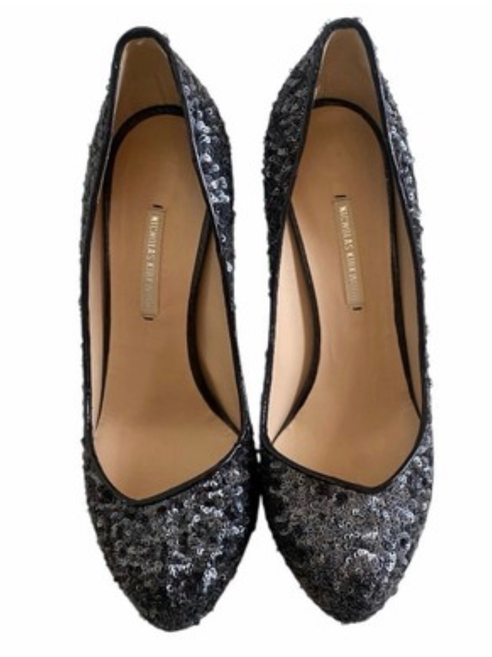 Nicholas Kirkwood Black Sequin Ballet Flats